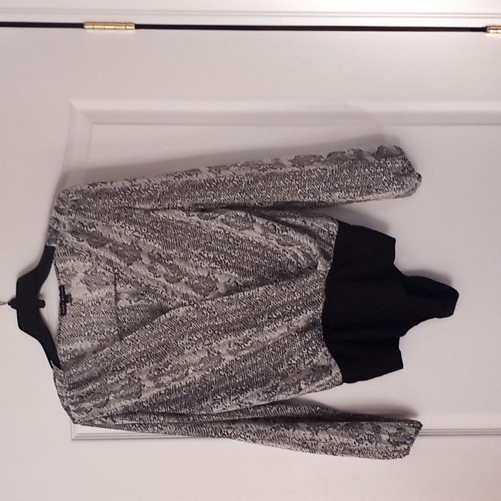 Bodysuit Sexy Blouse Grey and Black snakeskin pattern